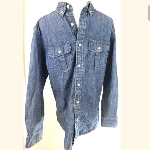 banana republic mens denim shirt